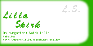 lilla spirk business card